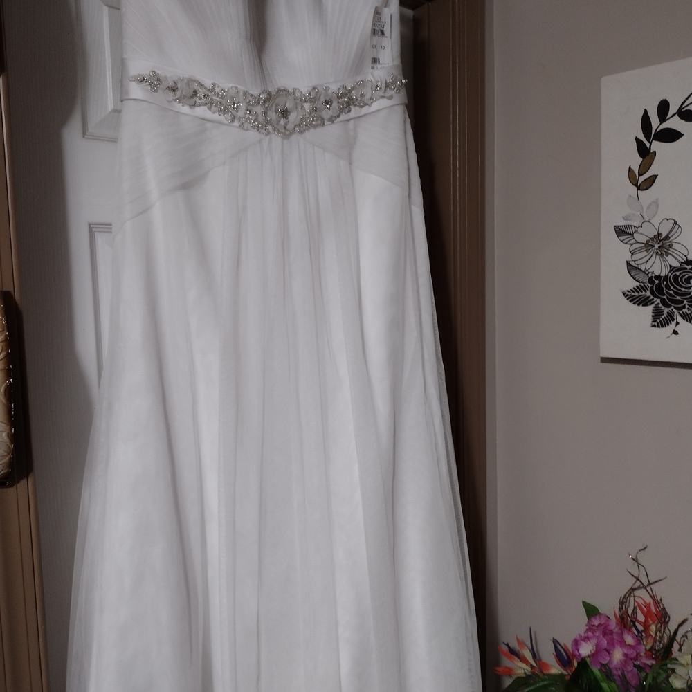 Alfred Angelo White Gown with Silver Details